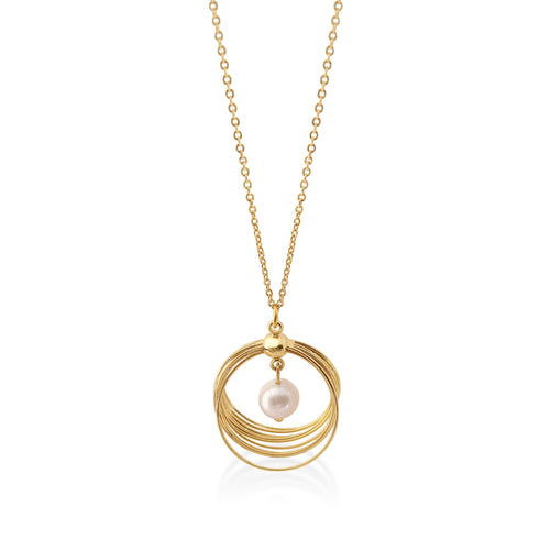 M by Marie France Design gold and natural pearl handmade with love