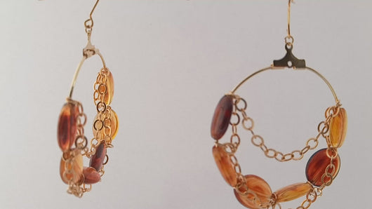 Marie France Design Amber creole earrings video 