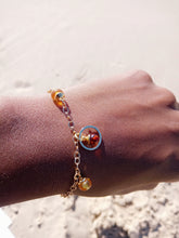 Amber droplets bracelet handmade made in France