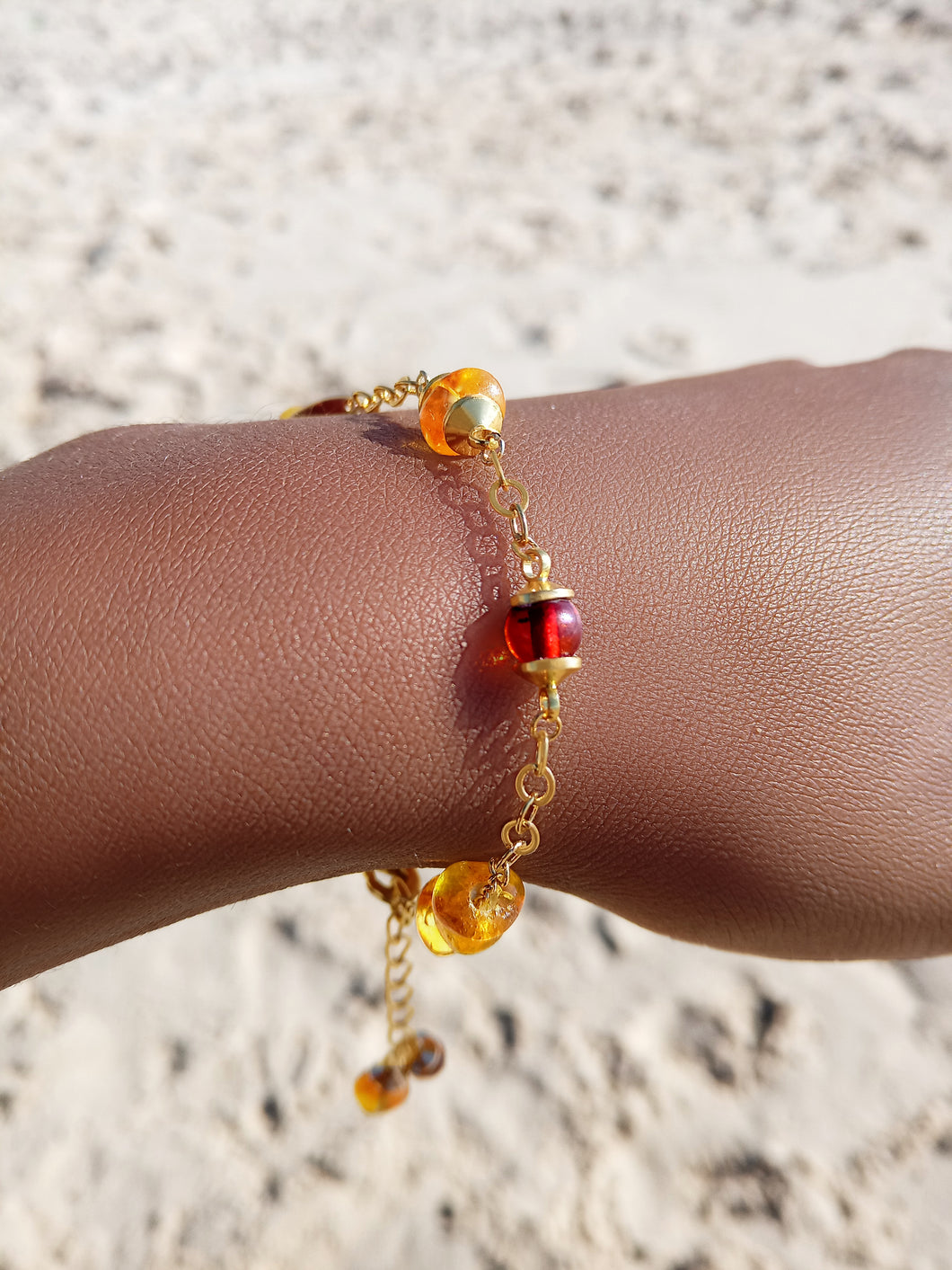 Make it rain bracelet on the beach by Marie France Design