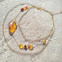 Amber Wave Necklace handmade in the south of france by Marie France Design